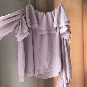 Woven light pink top